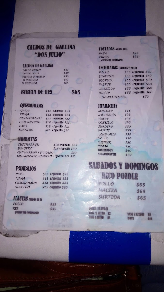 Caldos de gallina don julio Menu - Image 2